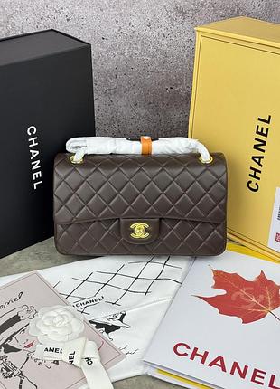 Chanel chocolate gold 25x16x7