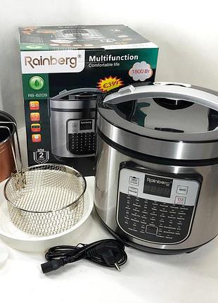Мультиварка 5 літрів rainberg rb-6209 1000 w 6 л, мультиварка пароварка якісна 5 л ak-56
