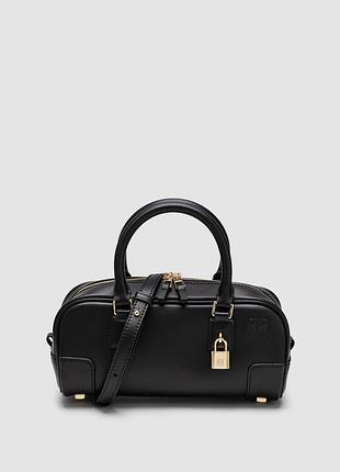 💎 loewe amazona 23 cropped bag in nappa calfskin black 24 х 12.5 х 9 см