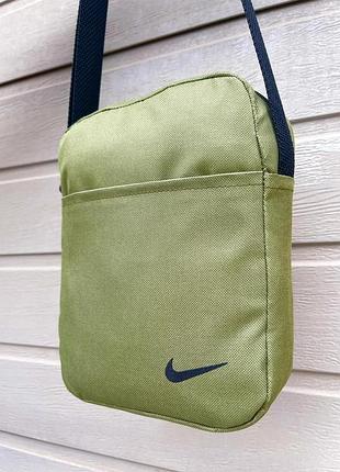 Борсетка nike хаки с черным лого