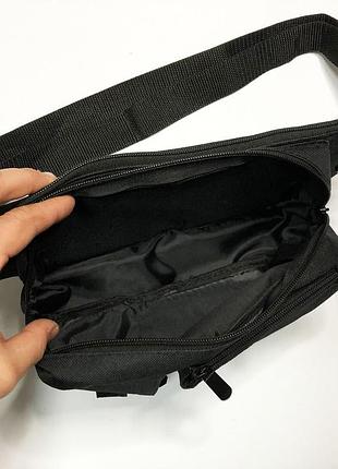 Чорна чоловіча бананка, бананка для хлопців, універсальна сумка нагрудна, чоловічі сумки через плече xt-75