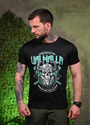 Тактична потоотводна футболка valhalla black пп7703
