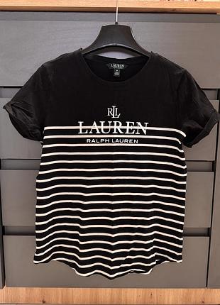 Lauren ralph lauren черная футболка в полоску s -m