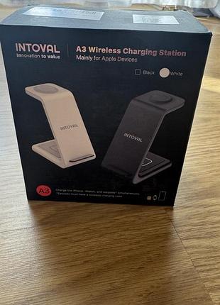 Бездротова зарядна станція intoval 3 в 1