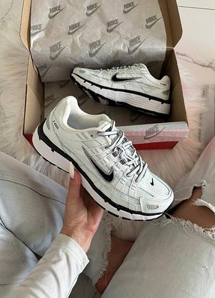 Кросівки nike p-6000 white black swoosh арт 0405