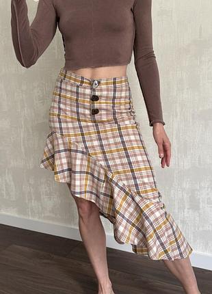 Асиметрична спідниця zara, розмір s-m
