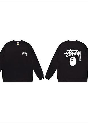 Мужской свитшот stussy x bape