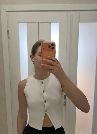 Топ білий zara 2