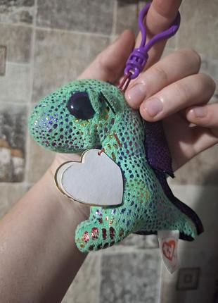 Брилок мягкий для ключей в виде дракона cinder из серии ty beanie boos