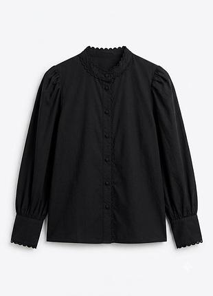 Жіноча сорочка zara чорного кольору