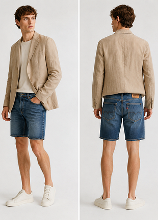 Superdry vintage джинсовые шорты мужские синие