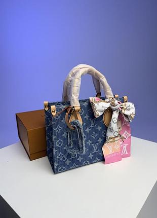 Louis vuitton onthego pm denim 25х19х11