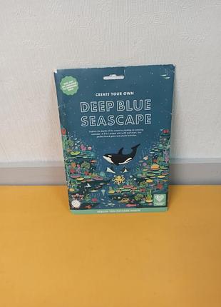 Набор для творчества clockwork soldier "create your own deep blue seascape", который включает 3d-плакат, настольную игру и образовательные материалы.