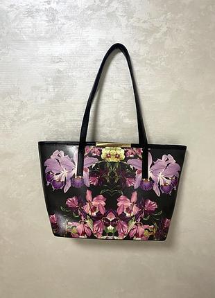 Сумка тоут з натуральної шкіри ted baker