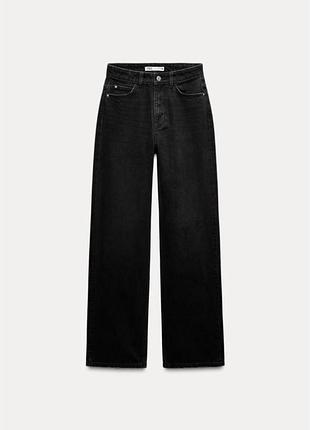 Чорні джинси zara wide leg