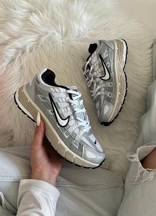 Кроссовки nike p-6000 dark silver beige арт 0403