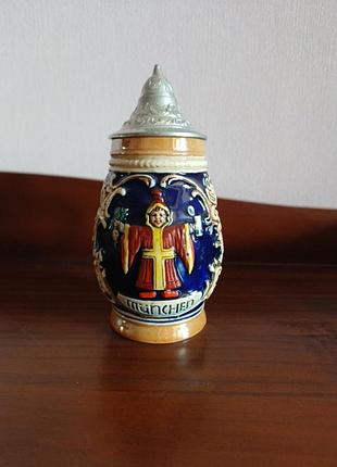 Сувенирный пивную кружку с крышкой