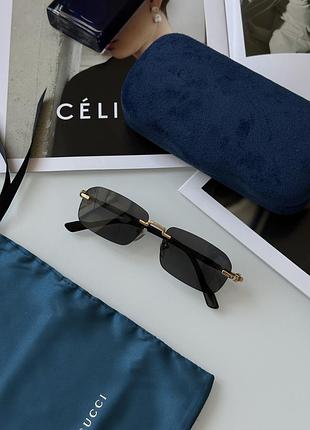 😎 gucci gg1221s 001 black/gold 56/16/140 l 56/16/140 (новая упаковка)