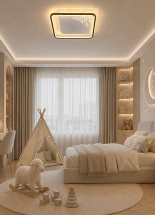 Потолочная led-люстра "starfall" a12-6-500s wh+gd 140w