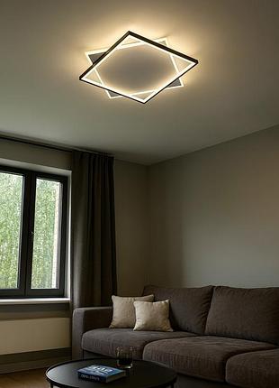 Потолочная led-люстра "simple forms" a3301-1-500 bk+wh 140w
