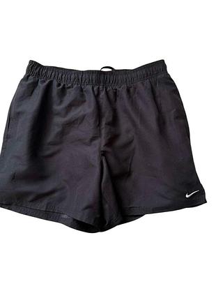 Черные спортивные шорты nike с карманами и сеткой (размер l) мужские шорты найк