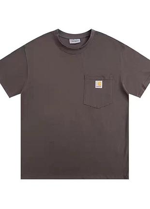Мужская футболка carhartt кархарт серая xl(р)