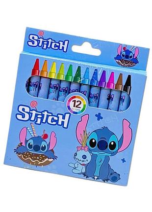 Воскові олівці stitch стіч 12 штук (758309931598)