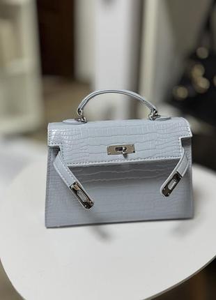 Сумка женская mini kelly style с тиснением под крокодила