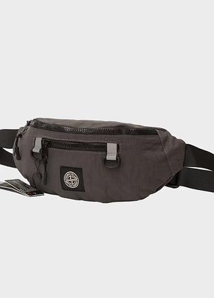 Поясна сумка stone island sling crossbody сіра