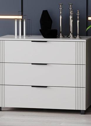 Комод каліфорнія cl-610 кашемир (100x80x50 см) мдф з доводчиками hettich