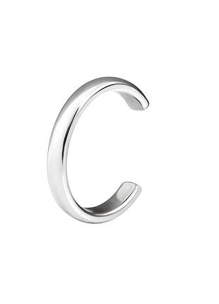 Сережка серебряная кафф единичный тонкий без камней