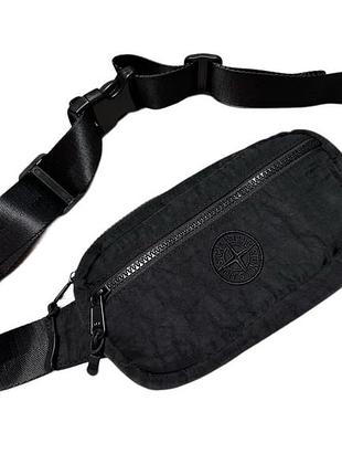Поясна сумка stone island 10*20 чорна
