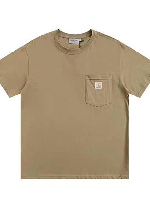Мужская футболка carhartt кархарт хаки xl(р)