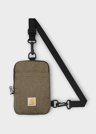 Сумка через плечо carhartt 17,5*10,5 зеленая