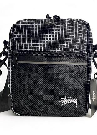 Сумка через плече stussy 20x16 чорна
