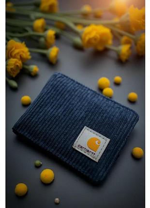 Гаманець carhartt вельвет синій (в коробці)