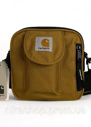 Сумка через плечо carhartt кархарт 17х17 коричневая