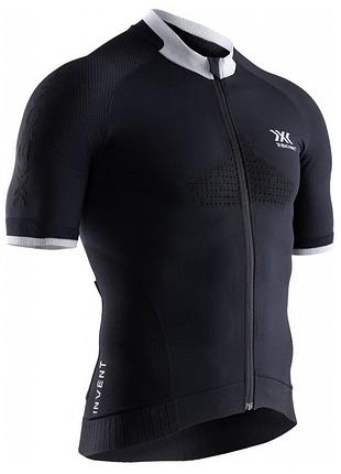 Велофутболка x-bionic invent 4.0 bike zip short sleeve shirt чорна xl (р)