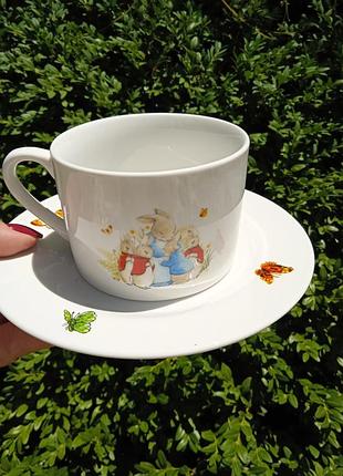 Чашка peter rabbit beatrix potter с блюдцем в новом состоянии.