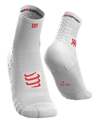Носки compressport pro racing socks v3 trail white/red t2 (39-41)