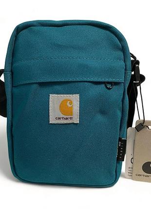Сумка через плечо carhartt jake shoulder pouch бирюзовая