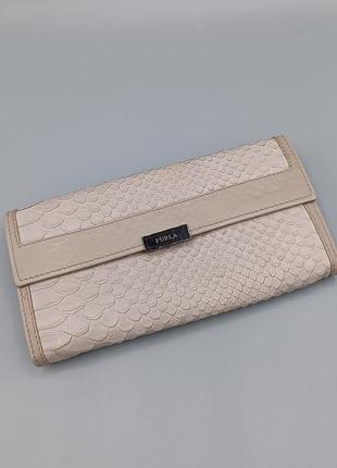 Оригінальний гаманець furla з екзотичної шкіри