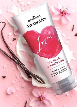 Papoutsanis aromatics лосьйон для тіла ванвль і сандал, 200 мл