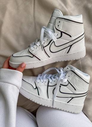 Кросівки nike jordan retro 1  high white reflective кроссовки