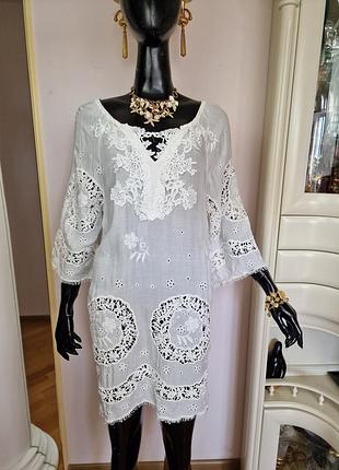 Роскошное пляжное платье-туника antica sartoria by giacomo cinque