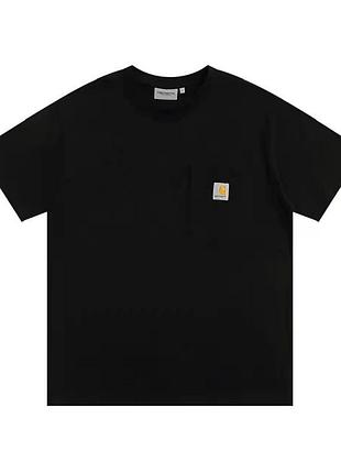 Мужская футболка carhartt кархарт черная l(р)