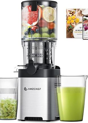 Соковижималка amzchef zm1902b повільна 135 мм срібляста