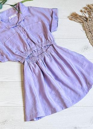 🍋сукня zara  13/14 р 164 см буде на xs колір бузковий ціна -320🍋фото на тілі нема  🍋д-76 см верх вільного крою, дуже приємна тканина
