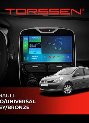Torssen штатная магнитола torssen 2k renault clio/universal grey/bronze f9464 4g carplay dsp