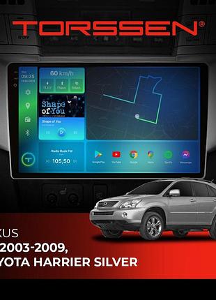 Torssen штатная магнитола torssen 2k lexus rx 03-09, toyota harrier silver f9464 4g carplay dsp